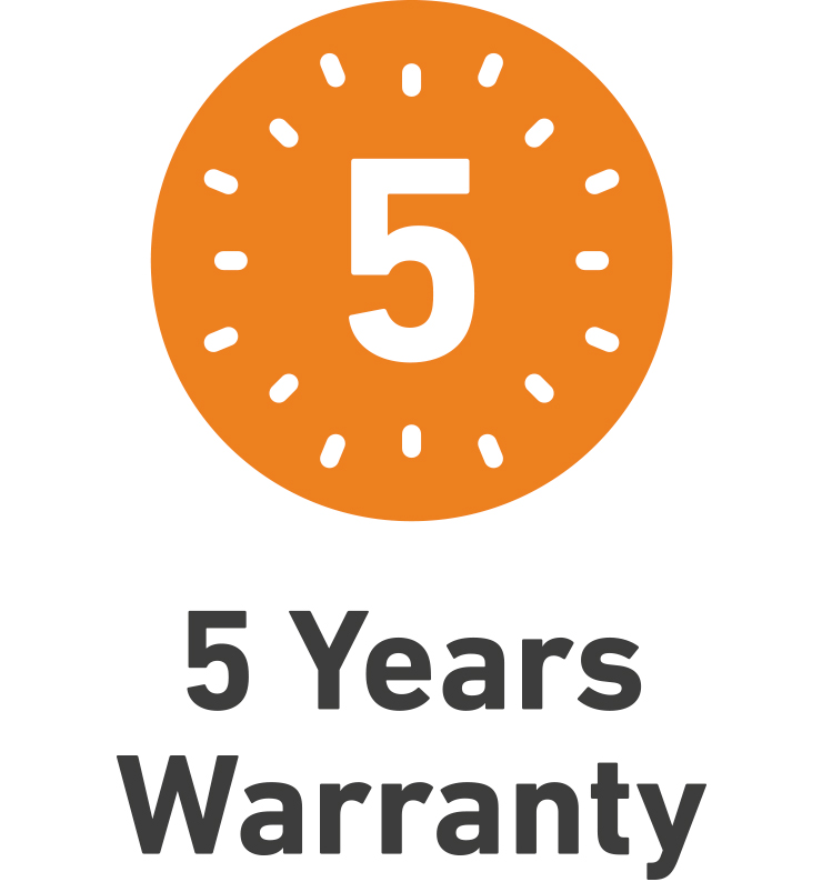 5 Years Warranty